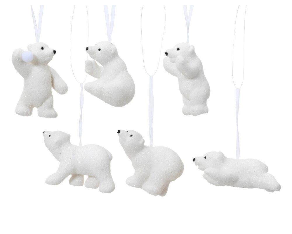 10064883 8718533634174 517668 ORSO POLARE CON GLITTER PLASTICA BIANCO L2W15H185CM 0016 1 6