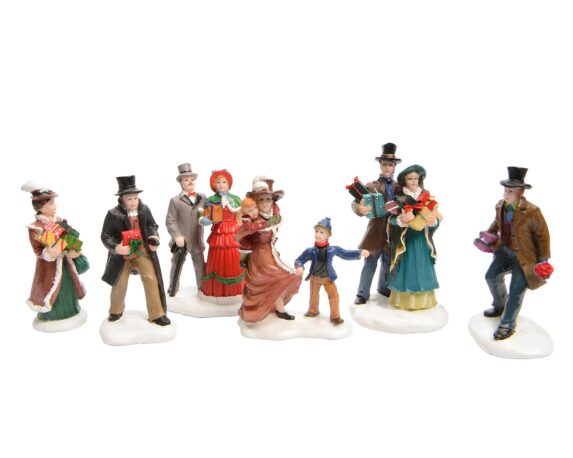 Statuine Natale Assortite 3x4x7cm In Pvc