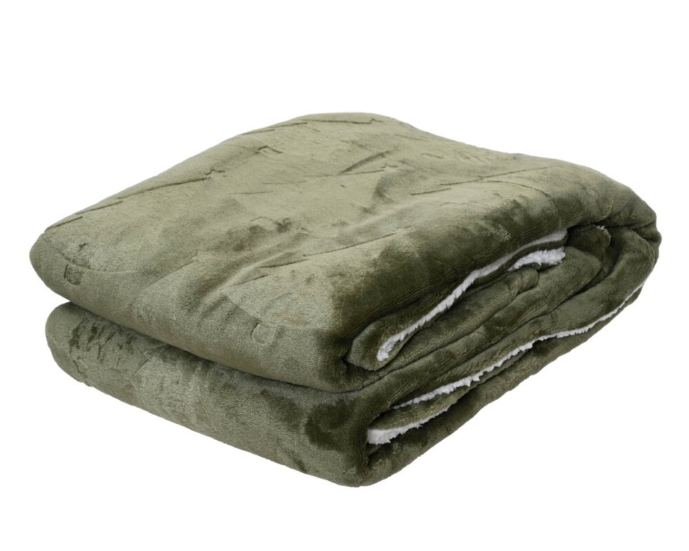 10065011 8720194273487 617933 COPERTA MOTIVO ALBERO POLIESTERE VERDE SCURO L130W170H15CM 0020 617933